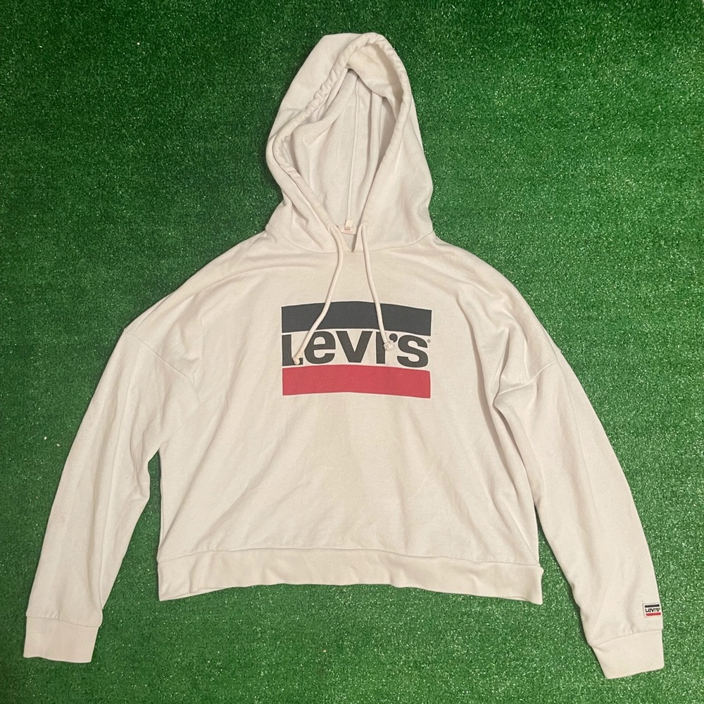 WOMENS‎ LEVIS WHITE GRAPHIC HOODIE
